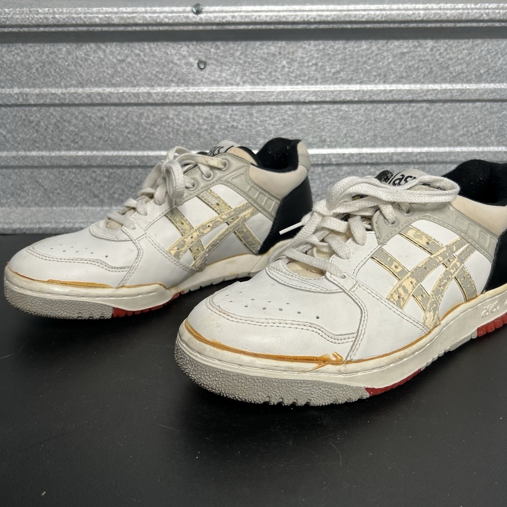 Vintage 90s Asics Mens 9.5 Gel Rage Lo Leather Sneakers Shoes White AS IS Taiwan - Picture 5 of 13